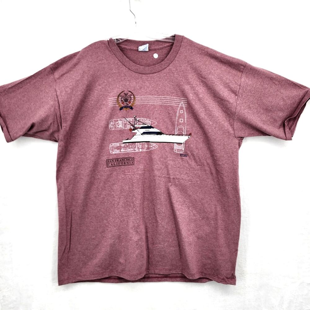 Men's Cal Cru San Francisco California T Shirt Size 2X Pre Shrunk